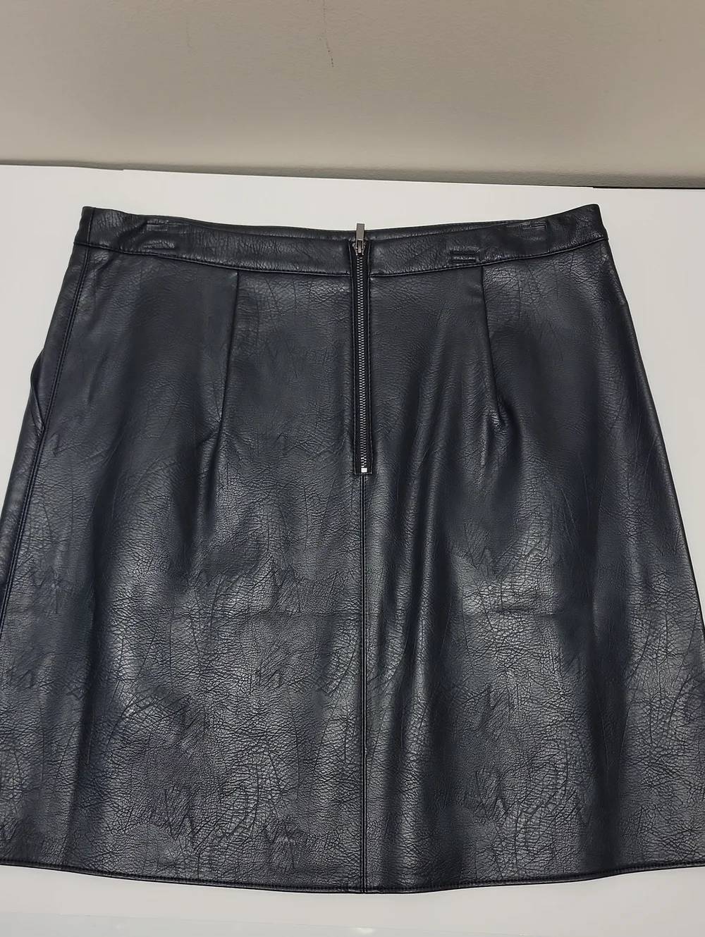 dip Black Faux Leather Mini Skirt With Pockets! Sz 10